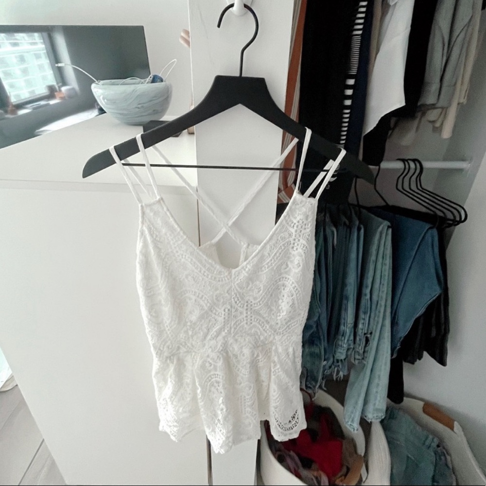Kendal and Kylie White Lace Romper - Picture 3 of 5